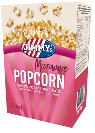 Jimmy's Magnetron Popcorn Zoet 3x90GR